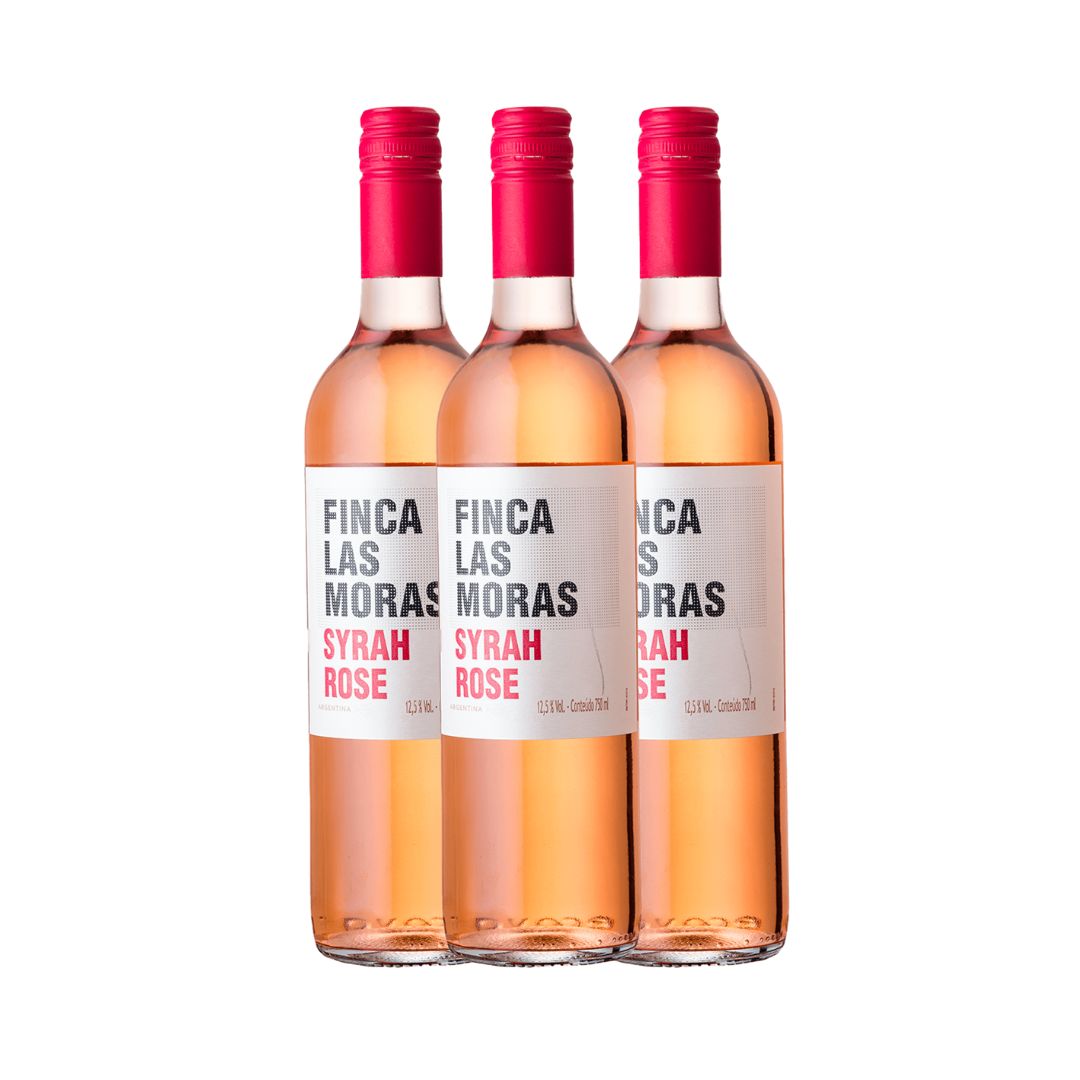 Kit 3 Vinhos Finca Las moras Rosé Argentino