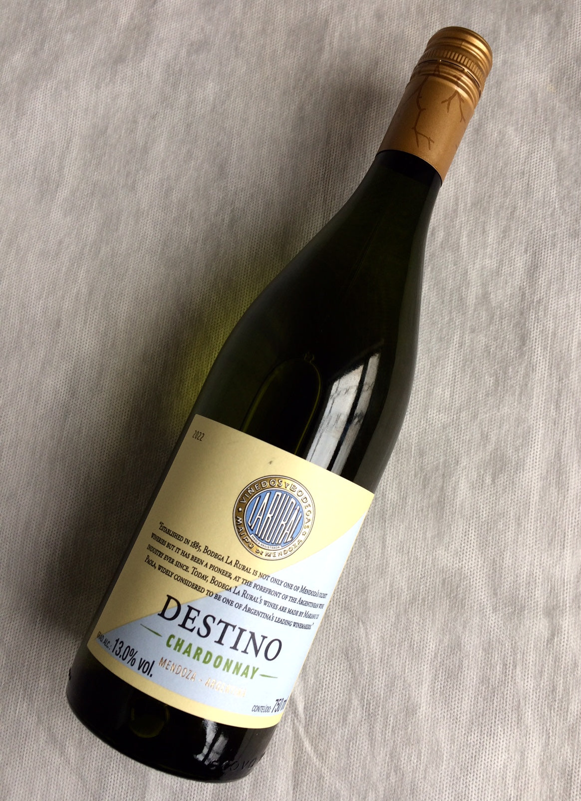 Vinho Destino Chardonnay Argentino Branco
