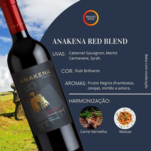 Vinho Anakena Red Blend - Combinações