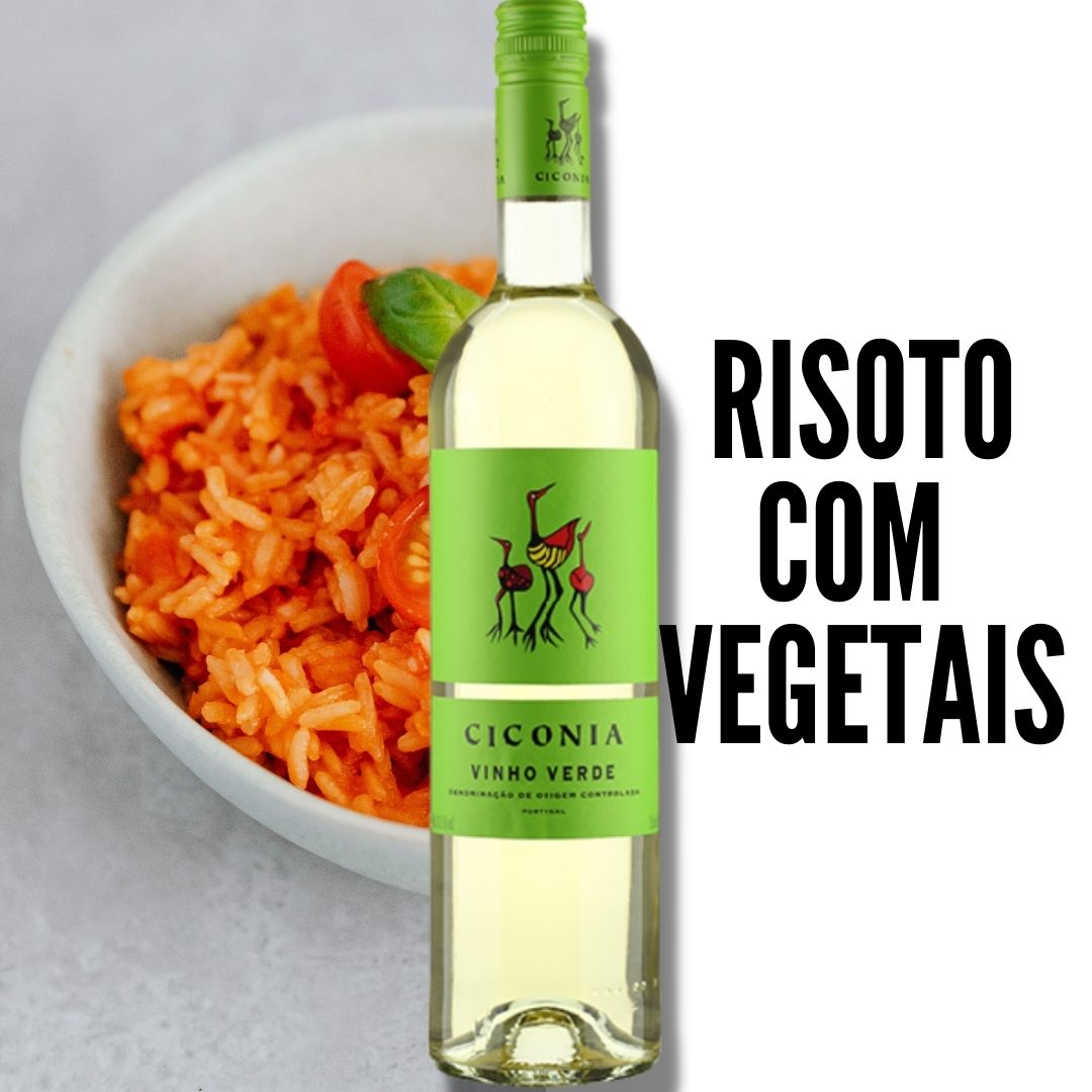 Vinho Verde Ciconia Branco Português -Vinho para comer com risoto 